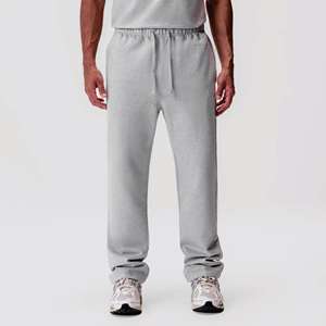 Pantalones sueltos personalizados, pantalones de pierna ancha en blanco para hombre, Pantalones rectos informales a rayas, pantalones de chándal French Terry de algodón, cintura doble recta - Product Image 1