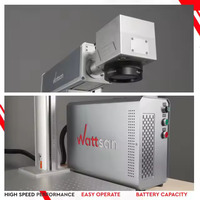 Wattsan Fl Tt 20W 30W 50W Fiber Laser Markering Machine Prijs Metalen Kunststof Met Roterende Graveur Voor Industriële Hobby Markering