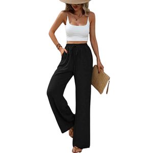 <b>Lightweight</b> <b>Women</b> Cotton <b>Trousers</b> with Relaxed Fit and Soft Touch for <b>Summer</b> Casual Fashion - Product Image 5