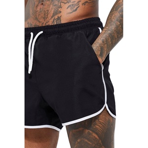 Shorts de bain pour hommes 2026 OOEM, vente en gros, personnalisés, unis, à la mode, avec cordon de serrage, deux poches, ourlet incurvé, en polyester et élasthanne, très demandés - Product Image 6