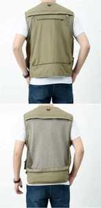 2025 para hombre Primavera Verano ropa de trabajo chaleco Cargo chaqueta sin mangas Multi bolsillo pesca al aire libre chaleco táctico para hombre - Product Image 5