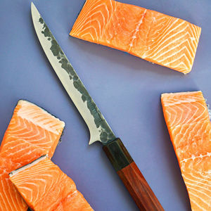 Cuchillo de Filetear/Pescado de Acero Inoxidable de Alta Calidad Hecho a Mano, Mango de Madera Ambidiestro, Servicio OEM, El Mejor Regalo para Chefs, Cuchillo para Exteriores - Product Image 2