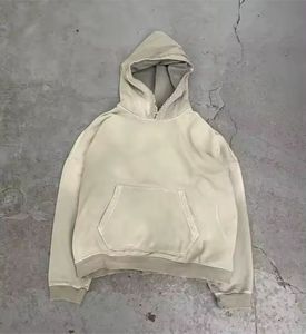 Ropa de calle de alta calidad Sun Faded Wash Pullover Sudadera con capucha Logotipo personalizado Serigrafía Sudadera con capucha de gran tamaño para hombres - Product Image 2