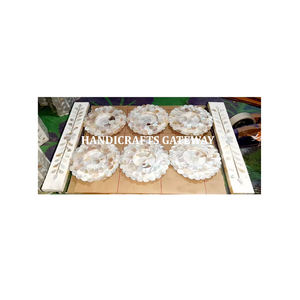 Assiette soucoupe décorative avec ombre en nacre Retour de mariage Cadeau d'entreprise Réchauffement de maison Occasions festives Grah Pravesh - Product Image 1