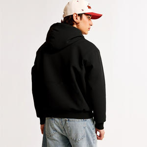 Sweat à capuche pour homme de haute qualité 100% coton, taille plus, gris foncé, haut de gamme avec logo personnalisable, livraison rapide, coupe ample - Product Image 5