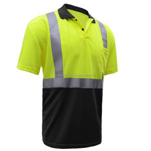 Men Hi Vis Reflective Tape <b>Polo</b> Shirt Safety <b>Polo</b> Shirts for Construction Work wear High Visibility Short Sleeve <b>Polo</b> Shirts - Product Image 4