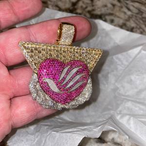 Colgante de diseño de Hip Hop de plata 925 de lujo con diamante de moissanita y bolsa de dinero helado joyería de fiesta personalizable - Product Image 3