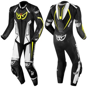 Combinaison de moto en cuir de kangourou perforé Berik Losail-R, sur mesure, équipement de course pour motards, été, imperméable, respirant - Product Image 1