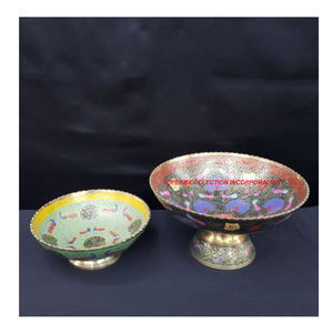 Cuenco de frutas y chocolate con grabado de pavo real de diseño moderno y Atiqui al por mayor y proveedores - Product Image 1