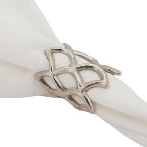 Anillos de Servilleta Personalizados de la India, Artesanía Hecha a Mano, Adorno para Vajilla, Anillos de Servilleta Redondos de Plomo Dorado Fundido, Juego de Regalo de 4 Piezas - Product Image 3