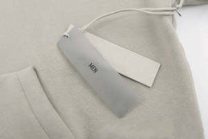 Sweat à capuche pour homme, épaules tombantes, coupe régulière, respirant, 100% coton, hiver, gaufré, unisexe - Product Image 4