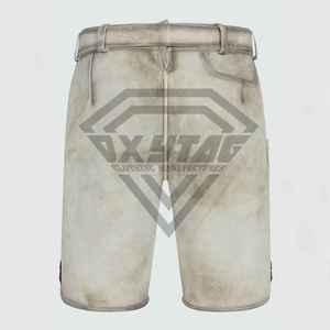 Auténticos pantalones cortos de cuero de ante bávaro para hombre para Oktoberfest traje tradicional alemán - Product Image 6