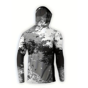 Sudaderas con capucha ligeras de manga larga UPF 50 + Protección solar Anti-UV Pesca Senderismo Correr Jersey con cubierta facial Agujeros para el pulgar Camisas - Product Image 4