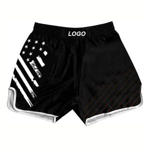 Pantalones Cortos de MMA de Poliéster de Secado Rápido y Antidesgarro, Fabricante de Ropa de Boxeo/Muay Thai con Logotipo y Diseño Personalizados para Entrenamiento - Product Image 2