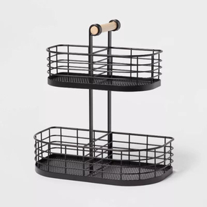 Cestas Decorativas de Alambre de Hierro para Frutas con Asa, Forma Redonda, Acabado Bronce, Cesta de Almacenamiento Grande de 3 Niveles para Mesa - Product Image 2
