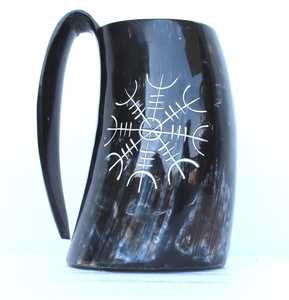Taza de cuerno grabada personalizada, jarra de regalo personalizada, taza de cuerno Natural para beber, utensilios ecológicos para bar - Product Image 5