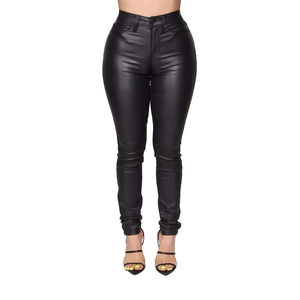 Best Quality Custom Design <b>Leather</b> Pants for Women Whole Sale Black <b>Leather</b> Pants in Normal Price Look <b>Leggings</b> Women's <b>Leggings</b> - Product Image 3