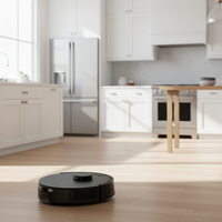 Aspirateur robot contrôlé par application avec navigation LDS SLAM, fonction humide et sèche, nettoyage automatique pour usage domestique et garage