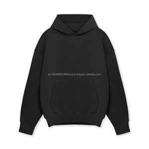 Fabricants de sweats à capuche personnalisés à double couche, en coton French Terry, lourds, avec impression en relief, sweats à capuche courts - Product Image 3