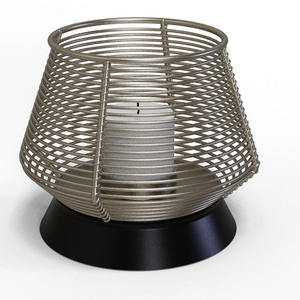 Bougeoirs décoratifs en fil de fer pour le thé en métal Photophore Bougeoirs Lanterne noire Chandelier en fer rétro - Product Image 5