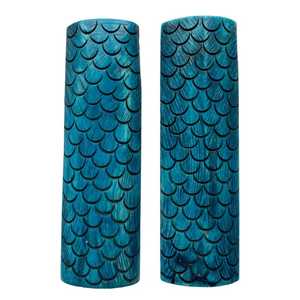 Artesanía de concha natural inspirada en el estilo amor pulido con técnica de cuerno teñido Escala de mango de cuchillo de hueso de camello rentable - Product Image 3