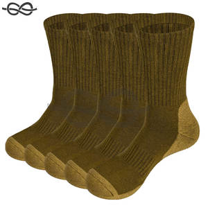 Calcetines de senderismo para hombre algodón peinado acolchado para comodidad al aire libre Selva Verde personalizar marca Oem impresión - Product Image 3