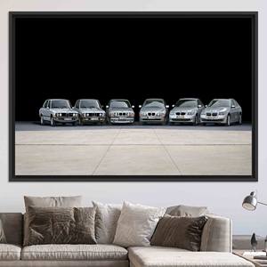 Impresión en Lienzo de la Serie 5 de BMW: Arte Automotriz Moderno, Lienzo con Marco Negro - Product Image 1