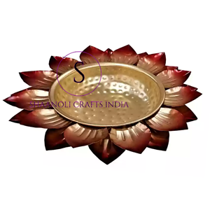 Lujo hecho a mano Mesa Lotus Urli Bowl flores flotantes Floral Urli Bowl para decoración de eventos y decoración del hogar - Product Image 3