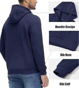 Sweat-shirts et pulls à capuche pour hommes avec logo personnalisé, pour la salle de sport, entraînement actif, manches longues, séchage rapide, légers - Product Image 6