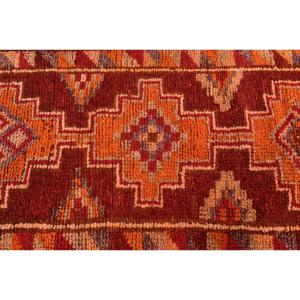 Turkish Vintage <b>Runner</b> Rug 2.6x12.2 ft, <b>Red</b> Orange Plants & trees Wool Rug - Product Image 5