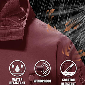 Vente en gros Vestes de sport coupe-vent Couleur contrastée Vestes d'extérieur imperméables à coque dure Vestes coupe-vent à capuche pour le trekking - Product Image 2