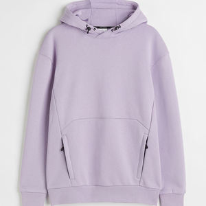 Sudadera con capucha de lana de algodón 100% personalizada OEM para hombre, jersey de gran tamaño teñido liso bordado para invierno - Product Image 1