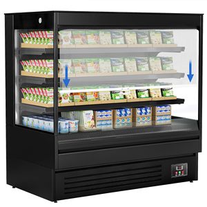 Réfrigérateur commercial multi-étagères - Ouverture frontale - 1500 mm - 493 L - avec 3 étagères - Noir - Product Image 4