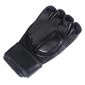 Respirant de haute qualité à lacets facile à porter demi-doigts gants mma pour hommes sparring à vendre à prix abordable - Product Image 5