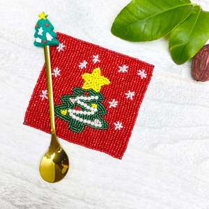 MS HANDICRAFT Handmade Beaded <b>Coasters</b>-Classic Square <b>Drink</b> <b>Coasters</b> Polyester Backing (4x4 Inch) for Church Religious Gifts - Product Image 5