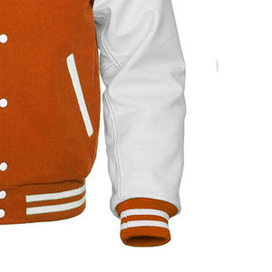 Vente en gros personnalisé blouson aviateur garçons en polyester uni avec logo imprimé Veste universitaire de baseball pour hommes - Product Image 4