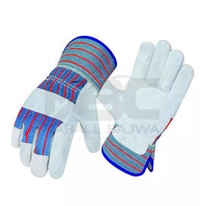 Guantes DE SEGURIDAD antideslizantes de fabricante Guantes de trabajo de cuero dividido con palma reforzada - Product Image 4