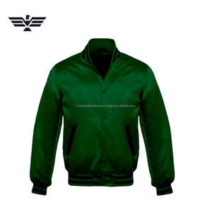 Chaqueta Bomber Clásica de Satén para Hombre, Estilo Universitario, con Frente Alto, Corte Holgado Informal, Ropa Exterior de Béisbol - Product Image 2