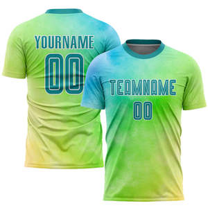 เสื้อฟุตบอลโพลีเอสเตอร์ 100% น้ำหนักเบา แบบขายส่ง สั่งทำได้ แขนสั้น แห้งเร็ว ชุดฟุตบอลแบบระบายอากาศได้ดี พิมพ์ลายทีม - Product Image 1