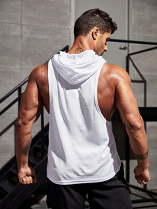 Haut de sport sans manches à séchage rapide pour hommes, personnalisable avec logo, grandes tailles, pour la gym et le fitness - Product Image 2