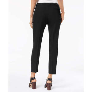 Pantaloni eleganti Tommy Hilfiger da donna a vita alta, slim fit, in twill, neri, taglia 6 - Pantaloni a sigaretta antipiega per l'autunno - Product Image 3