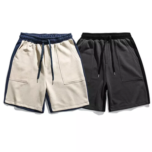 Pantalones cortos de poliéster y algodón de lana deportivos personalizados para hombre, pantalones cortos de invierno tejidos ecológicos de calidad, logotipo bordado, informal, sólido - Product Image 3