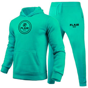 2025 chándal de gran tamaño de invierno para hombre, conjuntos informales de gimnasio con capucha, de alta calidad, a prueba de viento, transpirable, de manga larga, estampado de Color sólido - Product Image 2