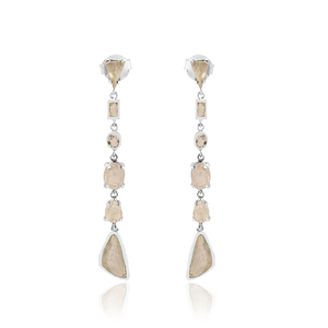 Pendiente de gota doble de cuarzo rosa de Plata de Ley 925 personalizado, joyería de alta calidad para regalo de fiesta, bonito para la fabricación de joyas - Product Image 2