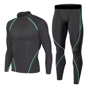 Combinaisons de compression en gros à prix avantageux et de bonne qualité / Fabrication professionnelle de vêtements de sport pour hommes, ensembles de compression OEM - Product Image 1