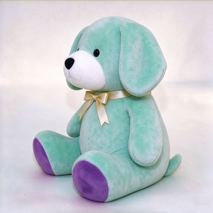 Peluche chiot personnalisée, chien en peluche, chien en peluche aux oreilles tombantes, chien en peluche vert, peluche chiot, peluche chien, jouet en peluche pour enfants - Product Image 2
