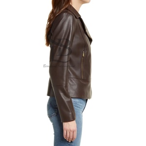 Chaquetas de piel auténtica para mujer de último estilo con logotipo personalizado Relleno de algodón Precio razonable con servicio OEM Moda personalizada - Product Image 4