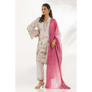 Traje Bordado Swiss Lawn Slub de 3 Piezas, Colección de Verano IPSTD-44854 - Product Image 4