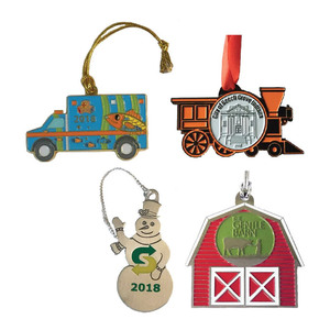 Logotipo de la marca decoración del árbol de Navidad metal de Navidad adorno de esmalte personalizado - Product Image 5