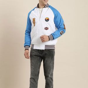 Chaqueta Bomber para Hombre, Diseño Moderno, Cuello Alto, Material de Lona y Viscosa, Logotipo Personalizado Impreso, Último Diseño, Gran Venta - Product Image 4